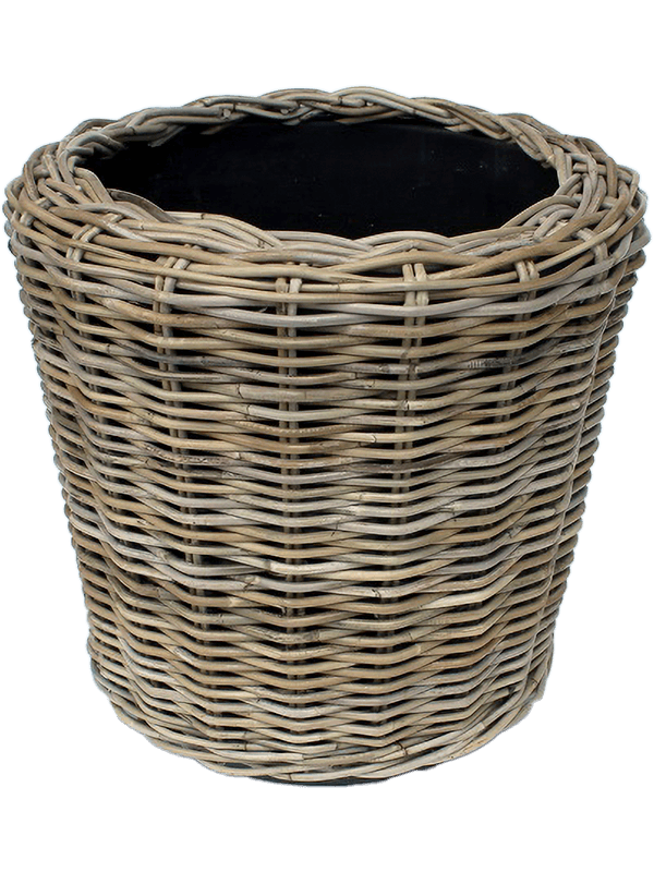 Drypot Rattan Раунд Серый D42×44 см