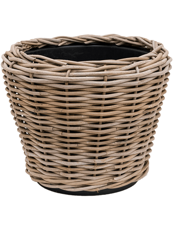 Drypot Rattan Раунд Серый D36×28 см