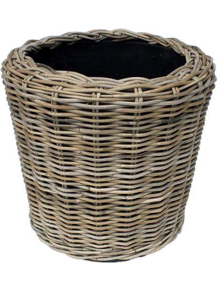 Drypot Rattan Раунд Серый D42×44 см