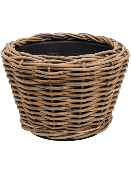 Drypot Rattan Раунд Серый D32×23 см