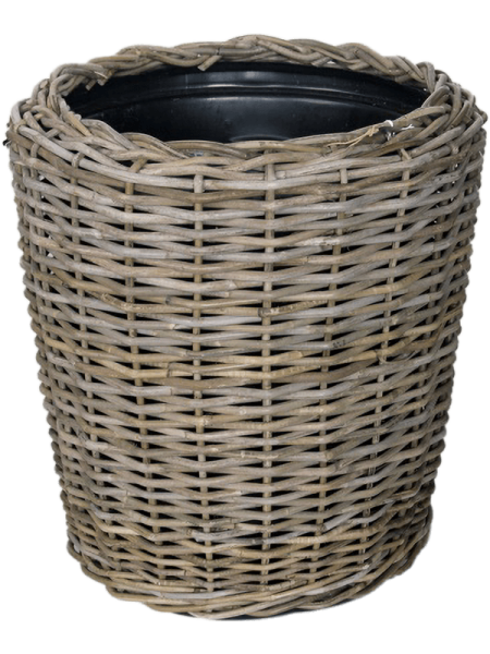 Drypot Rattan Раунд Серый D45×47 см