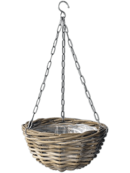 Rattan Подвесные Корзина Серый В Стиле Антик D30×15 см