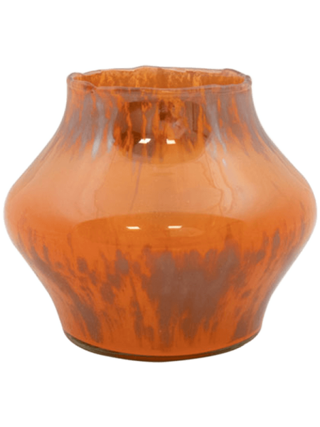Ваза Meja pot splashed orange D13 H13 см