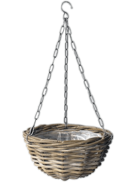 Rattan Подвесные Корзина Серый В Стиле Антик D40×19 см