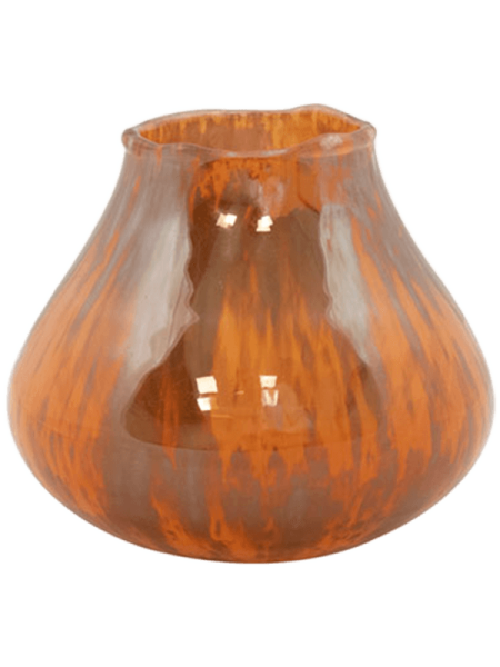 Ваза Meja vase splashed orange D14 H11 см