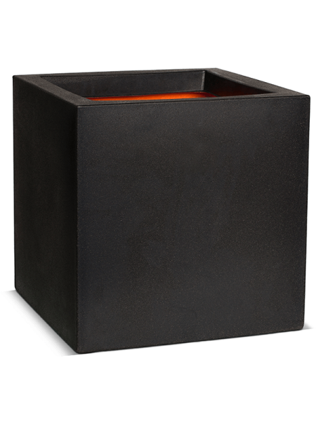 Capi Урбан Smooth NL Горшок Чёрный Квадрат 30×30×30 см