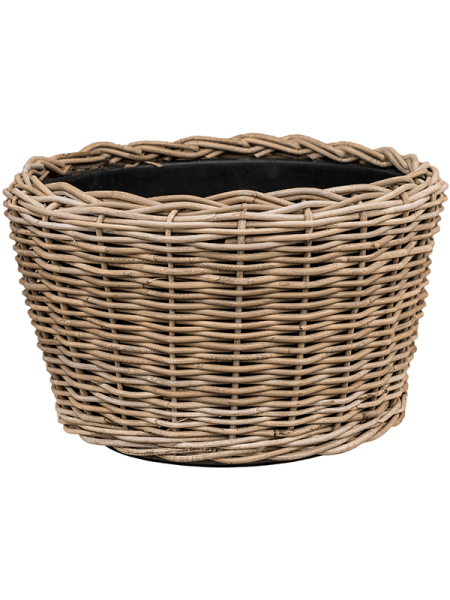 Drypot Rattan Раунд Серый D54×34 см
