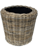 Drypot Rattan Раунд Серый D42×44 см