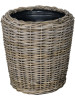 Drypot Rattan Раунд Серый D45×47 см