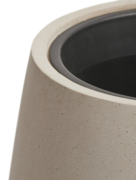 Кашпо TREEZ Effectory - Beton - Design-Чаша - Белый песок