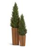 Сет № 164 - Композиция с Туями Брабант в кашпо Treez Effectory Timberline — 70.26-1164-NT